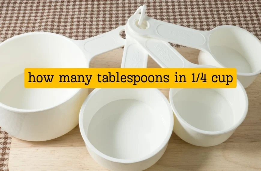 how many tablespoons in 1/4 cup