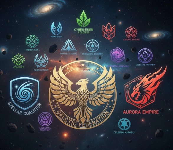 Logo Variants and Emblems Across the Galaxy