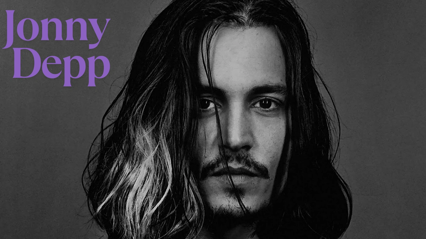Johnny Depp smiling naturally, showing his unique features