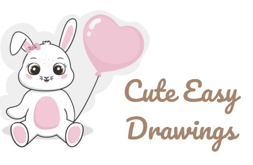 A hand-drawn bunny sketch showcasing cute easy drawings with simple lines and playful charm for beginner artists.