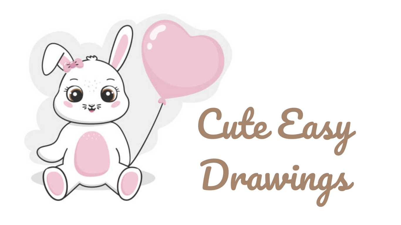 A hand-drawn bunny sketch showcasing cute easy drawings with simple lines and playful charm for beginner artists.