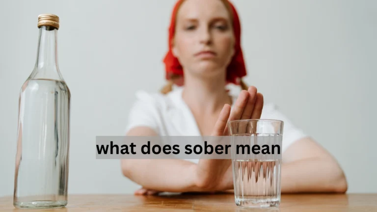 what does sober mean