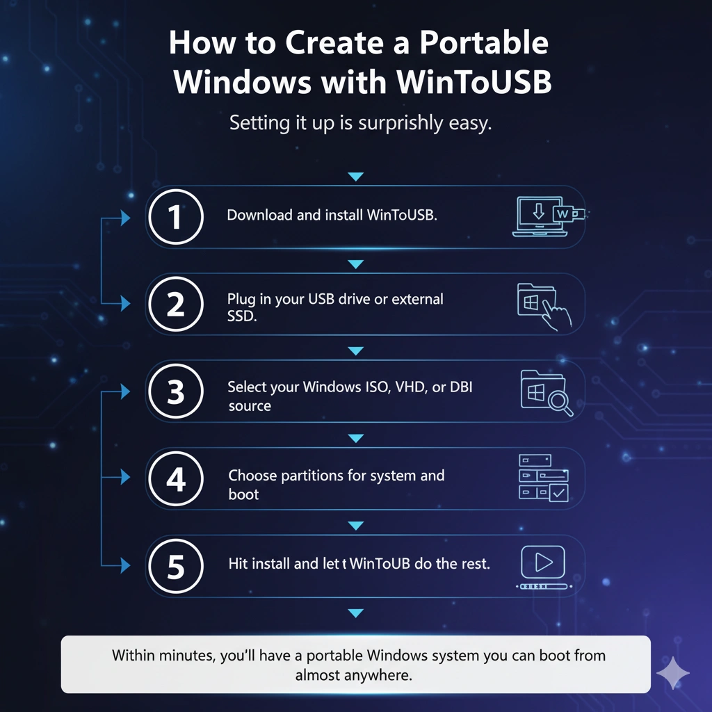  Create a Portable Windows with WinToUSB 2024