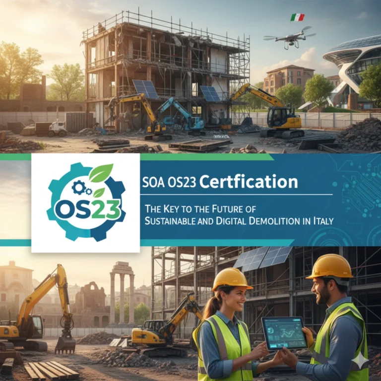 SOA OS23 Certification: The Key to the Future of Sustainable and Digital Demolition in Italy