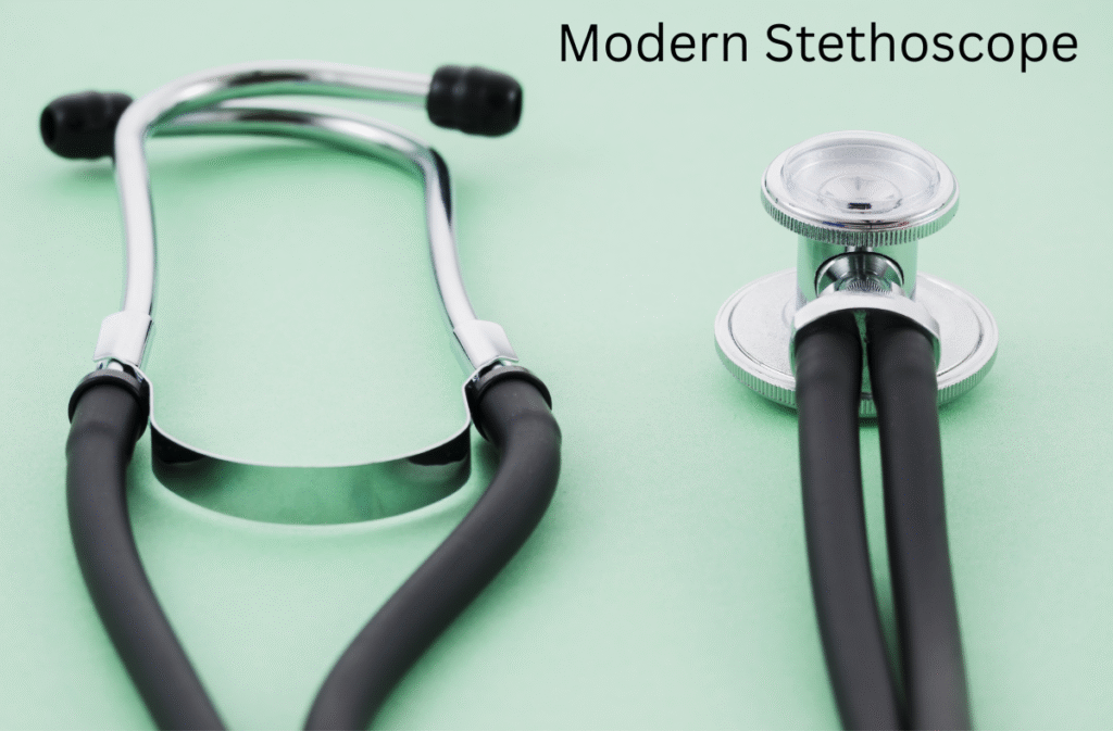 Doctor using modern stethoscopes